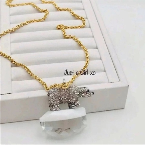 $98 Kate Spade cold comforts polar bear large pendant long necklace - Picture 5 of 9